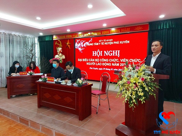 Trung tâm Y tế huyện Phú Xuyên tổ chức hội nghị cán bộ công chức, viên chức, người lao động năm 2021 (4)